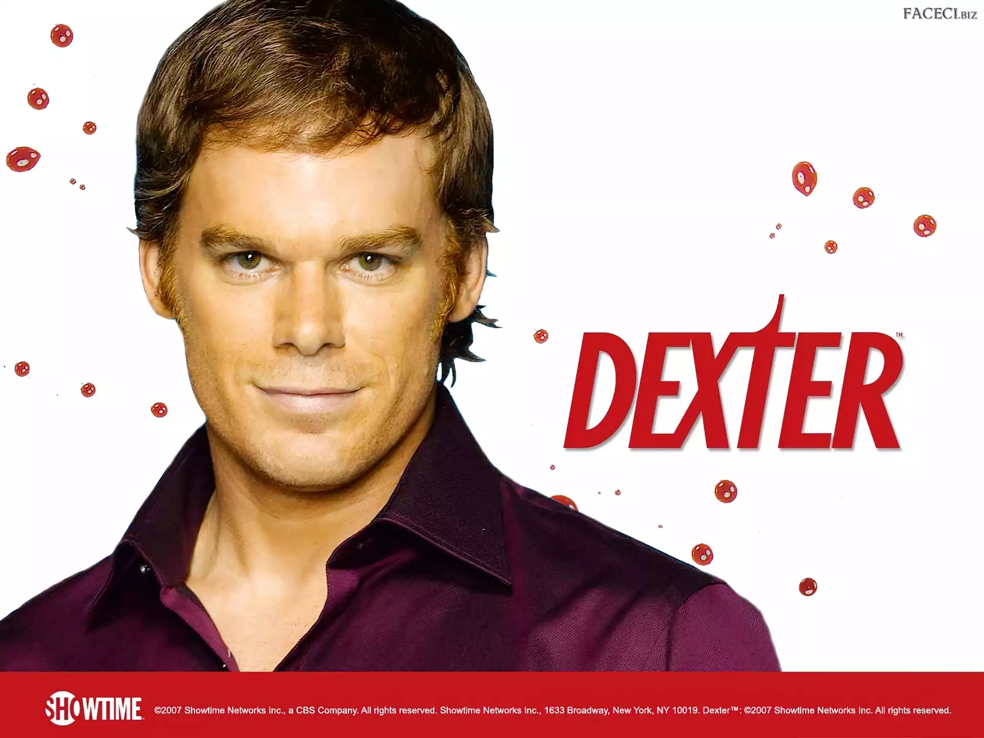 Dexter, Fioletowa, Michael C. Hall, Koszula
